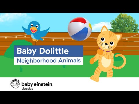 پوستر حیوانات محله برای کودکان برای یادگیری بیبی دولیتل حیوانات...