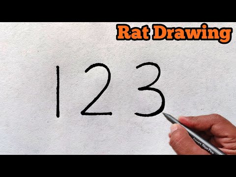 پوستر نقاشی موش از عدد ۱۲۳ آموزش نقاشی موش آموزش نقاشی عدد