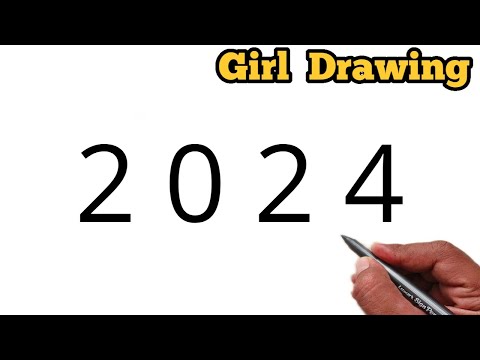پوستر نقاشی دختر از شماره 2024 نقاشی سال نو نقاشی از اعداد