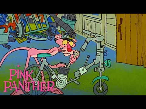 پوستر Pink Panther Builds A Motorcycle 35-Minute Compilation Pink...
