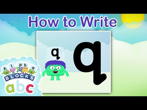 پوستر officialalphablocks - Learn How to Write the Letter Q Curly...