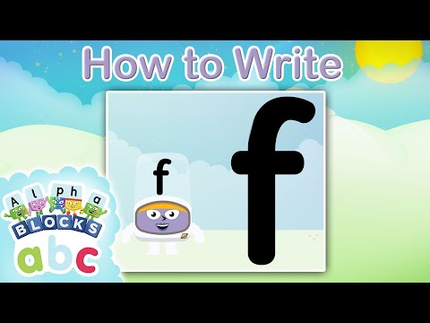 پوستر officialalphablocks - Learn How to Write the Letter F Curly...