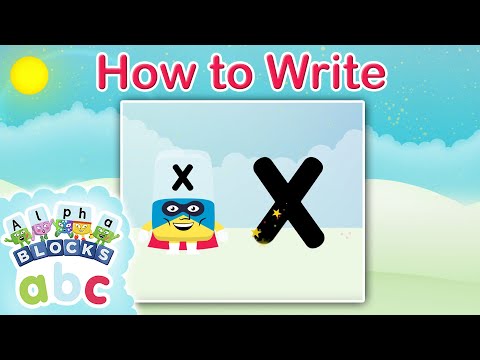 پوستر officialalphablocks - Learn How to Write the Letter X...