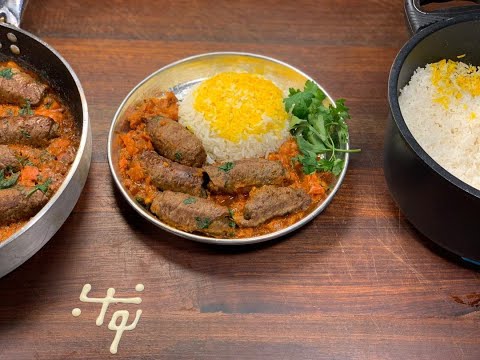 پوستر کباب رول با سس گوجه جعفری - kebab roll - kebab