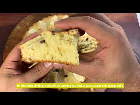 پوستر کیک اسفنجی - sponge cake - cake esfanji