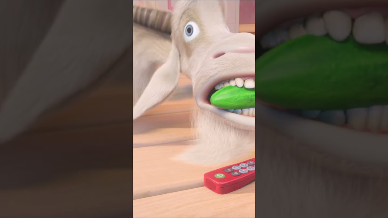 پوستر بز تلویزیون ؟ 🐐📺 دویدن_وحشی ماشا_و_خرس کوتاه کودکان...