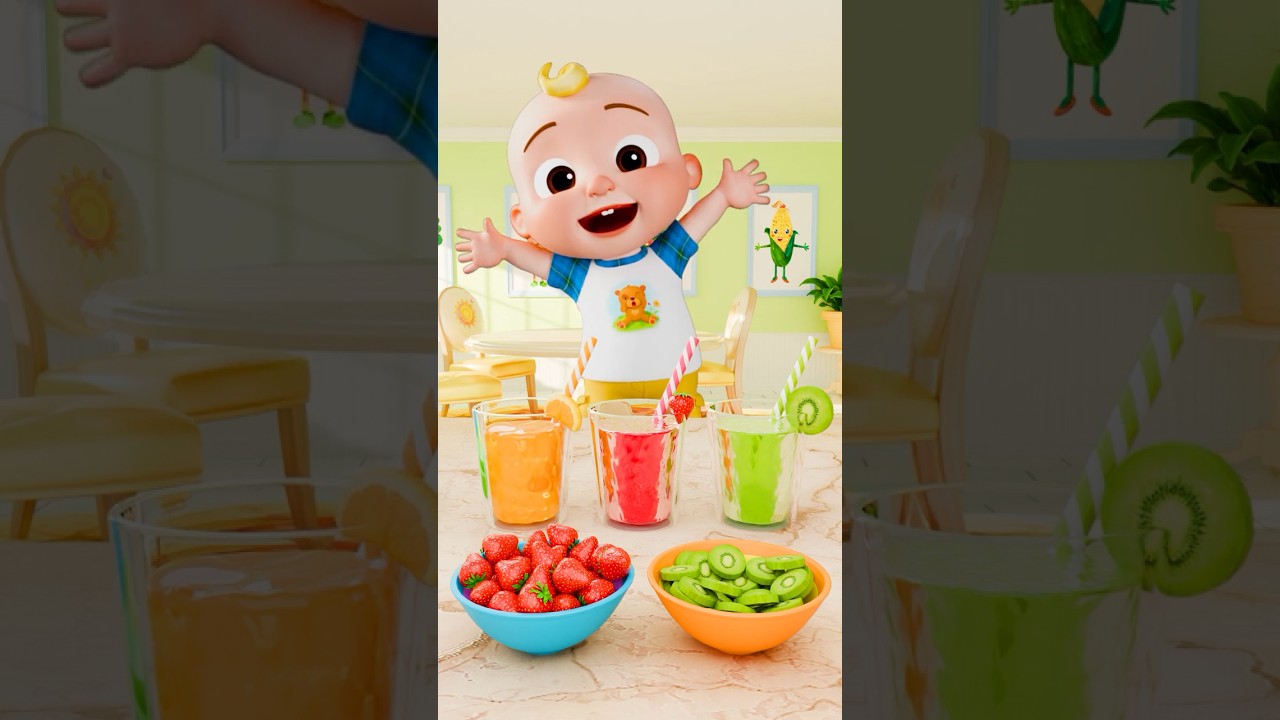 پوستر تهیه آب پرتقال رنگارنگ! 🍊🧃 کوکوملون شورت