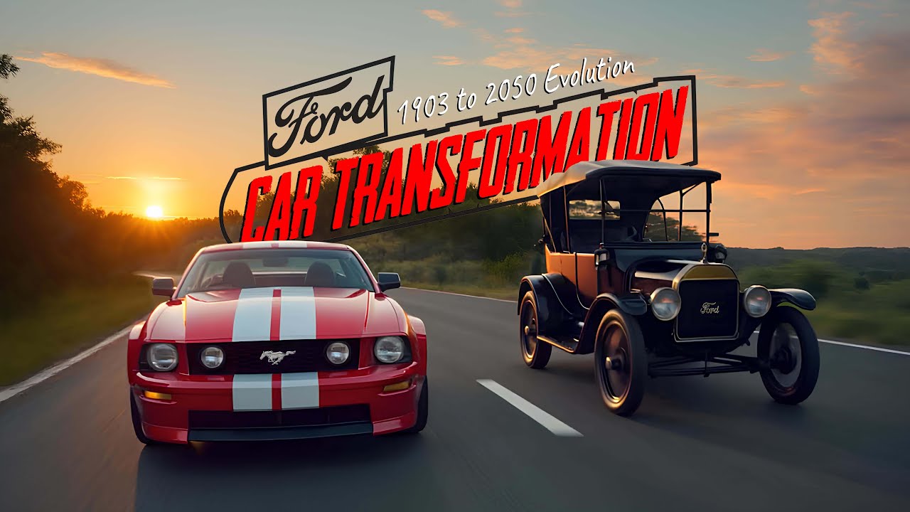 پوستر Ford Car Transformation 1903 to 2050 Evolution in 4 Minutes