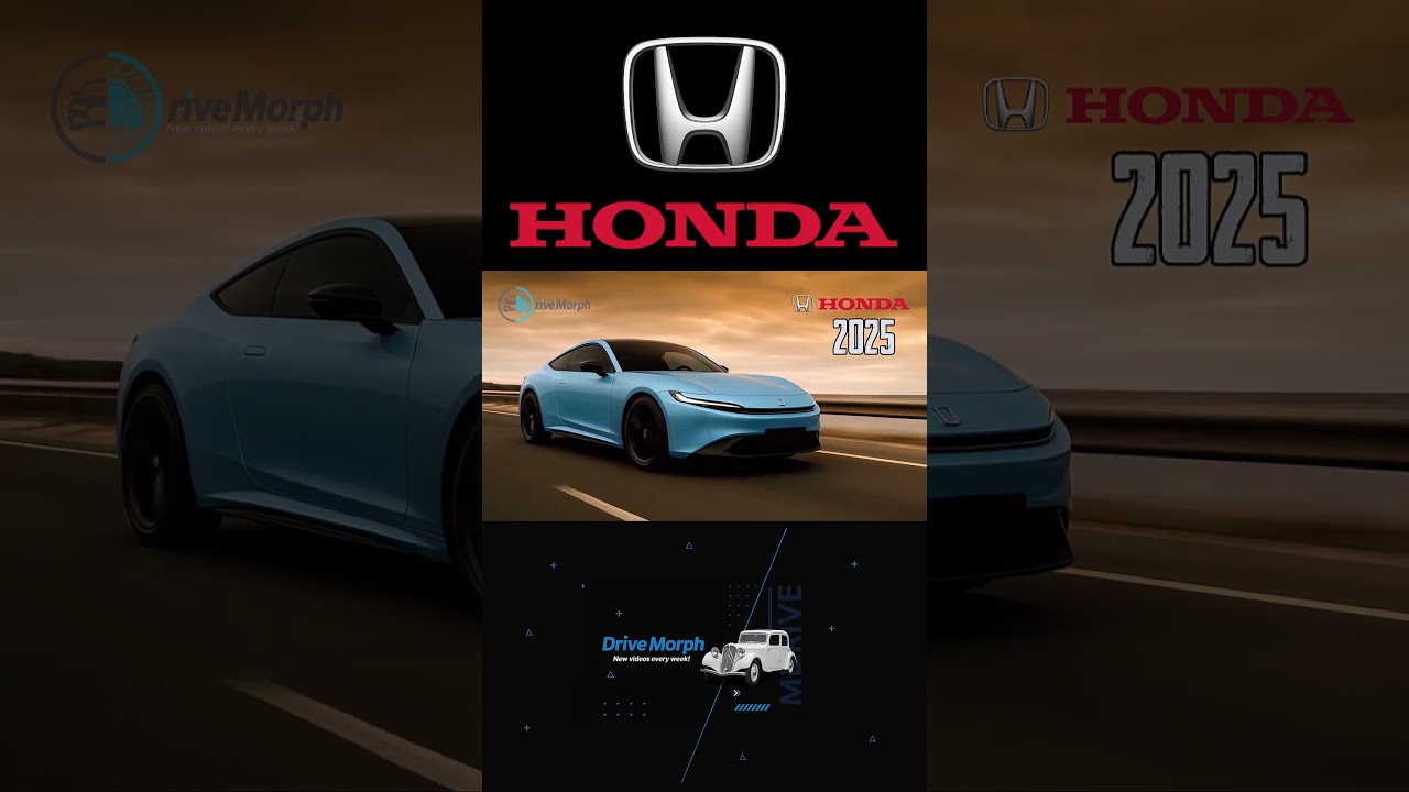 پوستر Future Car Transformation Honda - EVs Autonomy Ahead