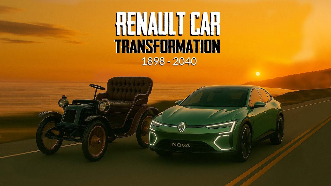 پوستر Renault Car Transformation 1898–2040 Evolution in 4 Minutes