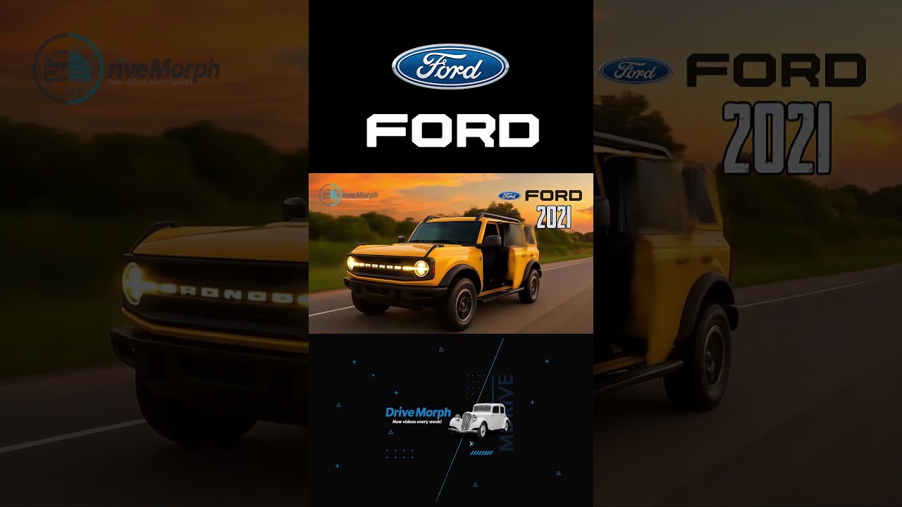 پوستر Future Car Transformation Ford - Retro Meets Electric