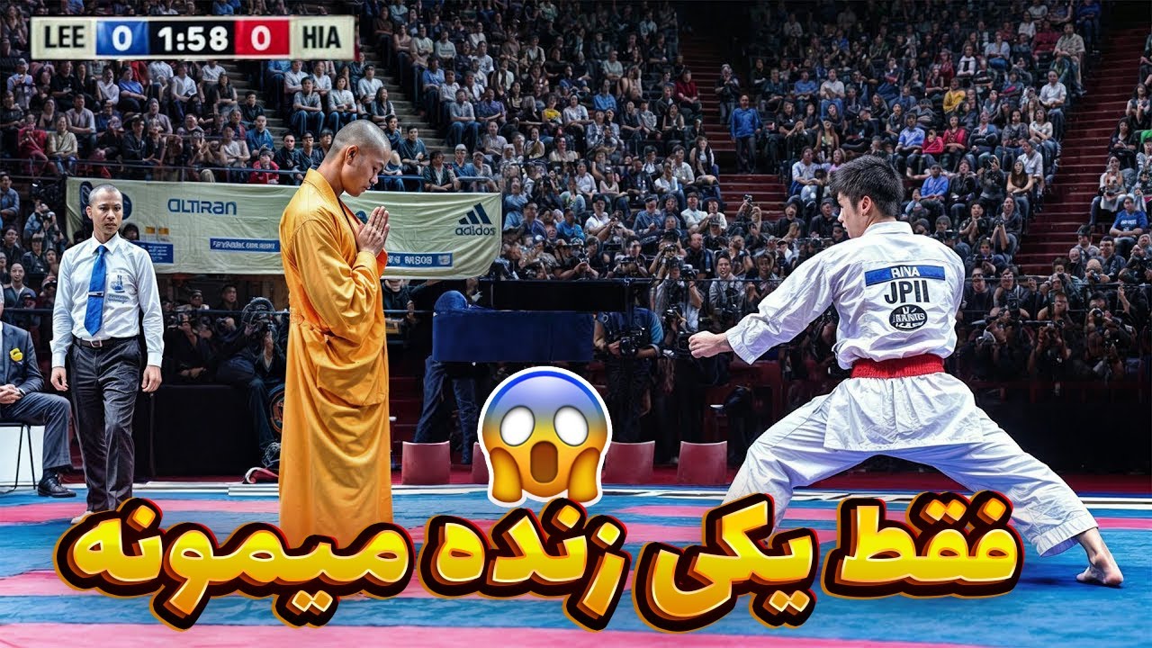 پوستر 😱 وقتی کمربند مشکی کاراته با استاد بزرگ شائولین مبارزه...