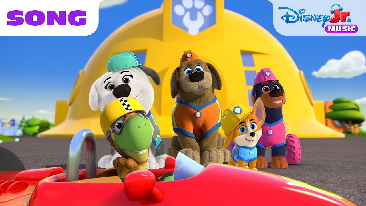 پوستر آهنگ نیاز به سرعت از Pupstruction! 🏎️🏁 disneyjr