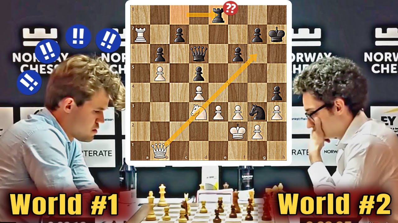 پوستر Magnus Carlsen vs Fabiano Caruana 100 Focus Till the Final...