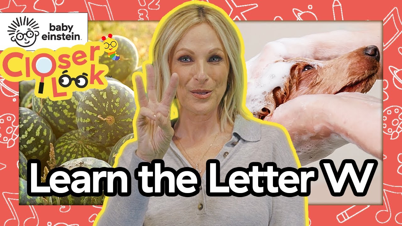پوستر نگاه نزدیک حرف W 🔍 آموزش حروف الفبا با مارلی متلین ⭐️ Bab...