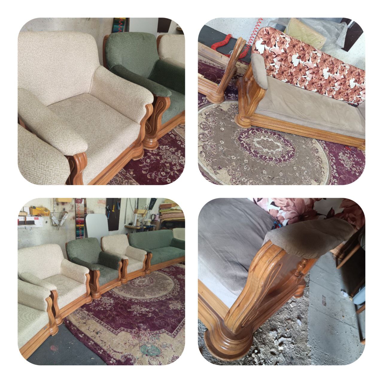 عکس قبل از تعمیر مبل در شیراز