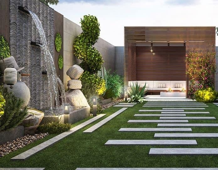 آبنمای مدرن سنگی