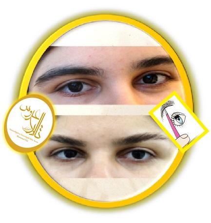 فرم دهی ابرو با انتهای افتاده