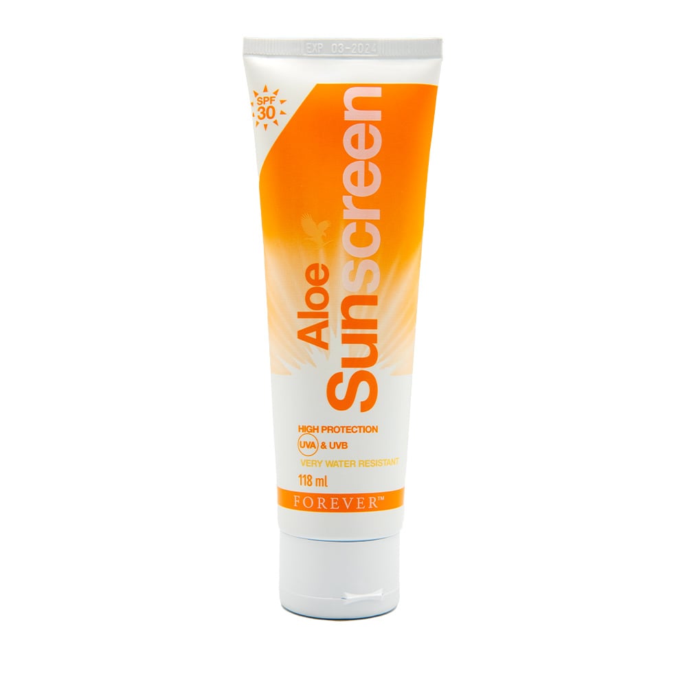 کرم ضد آفتاب جدید آلوئه سان اسکرین | Aloe Sunscreen - forever living iran
لوسیون ضد آفتاب آلوئه، با برخورداری از عامل محافظت از خورشید (SPF30) و با استفاده از تکنولوژی نانومانع آسیبرسانی اشعههای «UVA» و«UVB» میشود