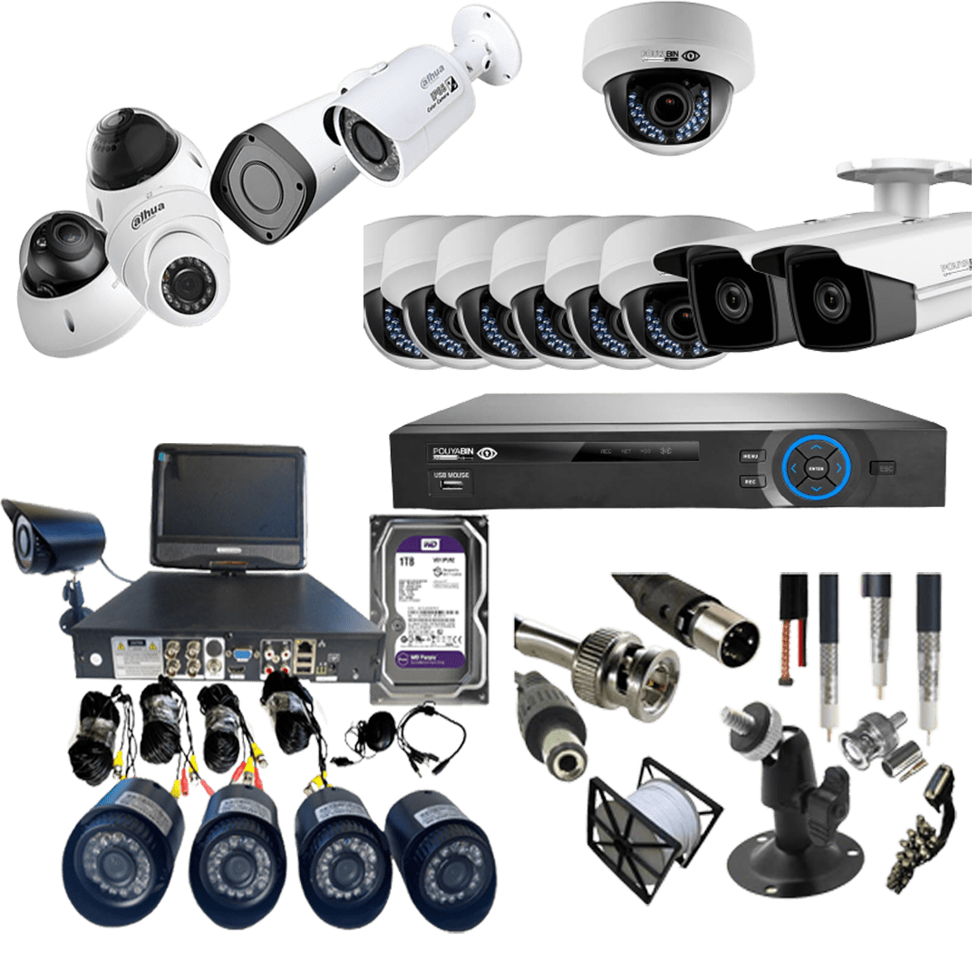 انواع تجهیزات دوربین مداربسته موجود در فروشگاه