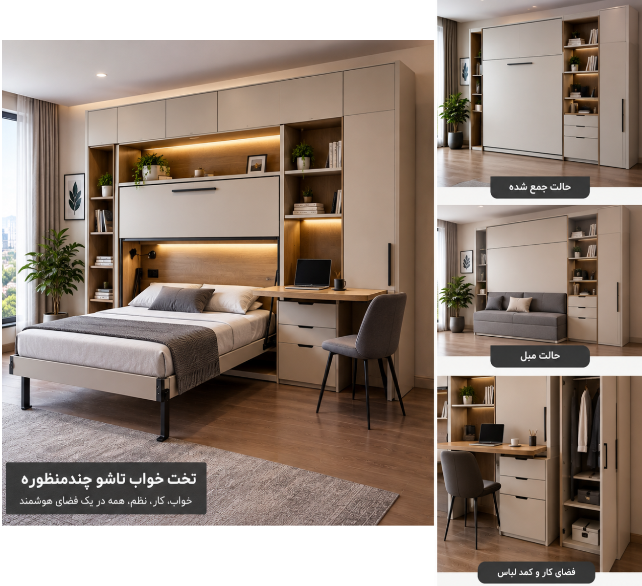 تخت تاشو چند منظوره