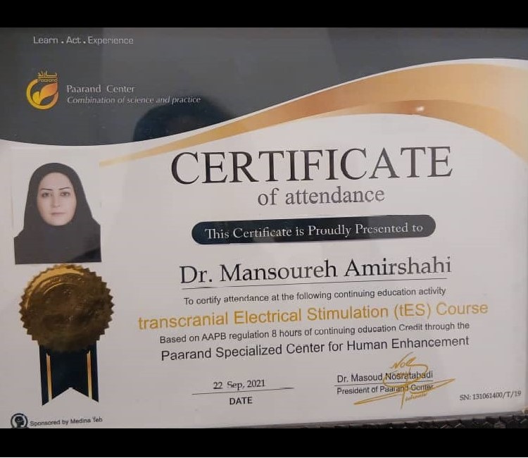 DR. MANSOUREH AMIRSHAHI PH.D IN PSYCHOLOGY

