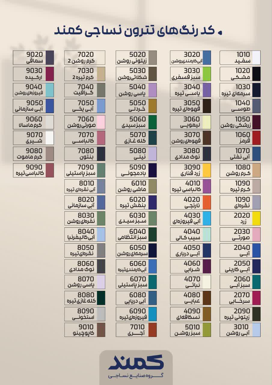 رنگبندی برند کمند