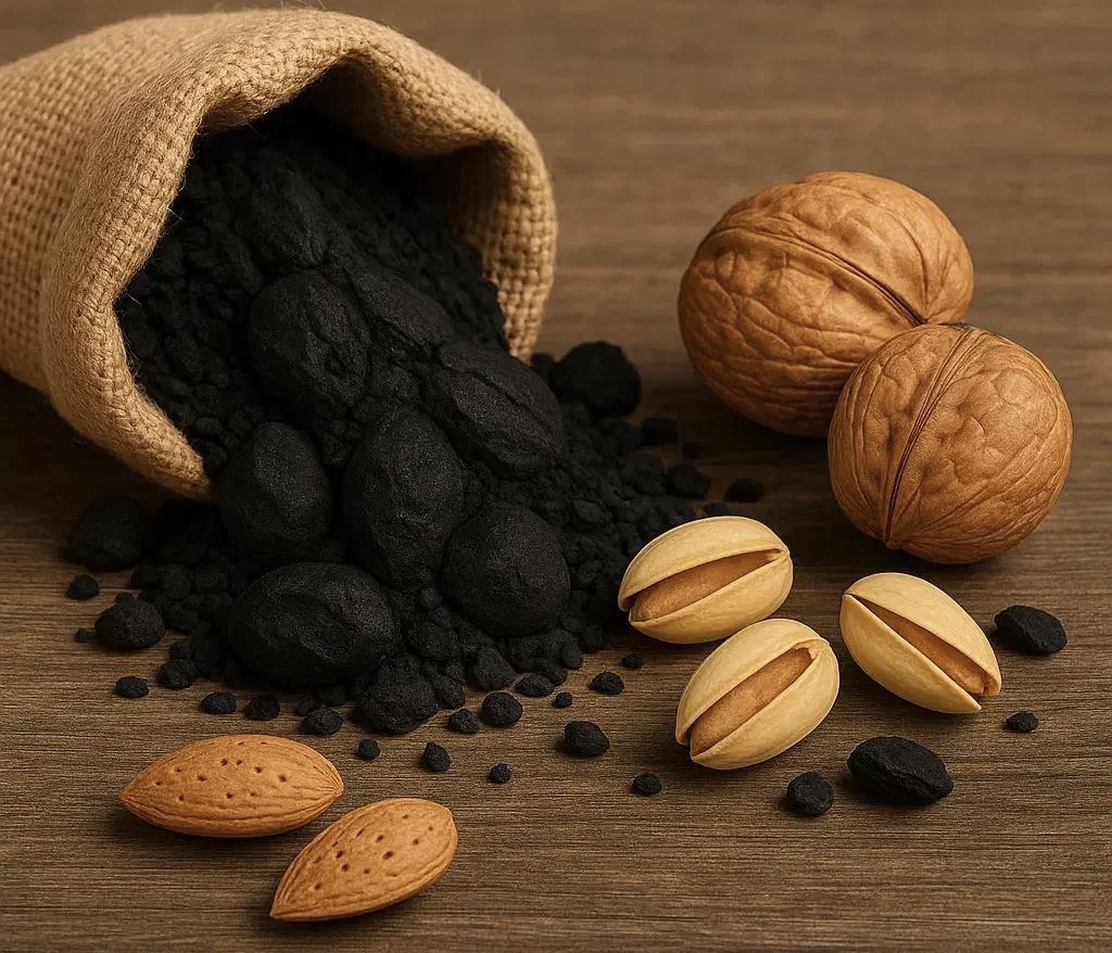 &nbsp;ACTIVATED CARBON MADE FROM WALNUT SHELLS