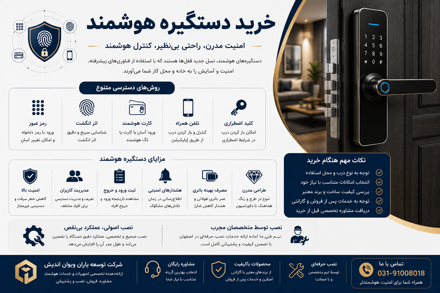 دستگیره هوشمند در اصفهان