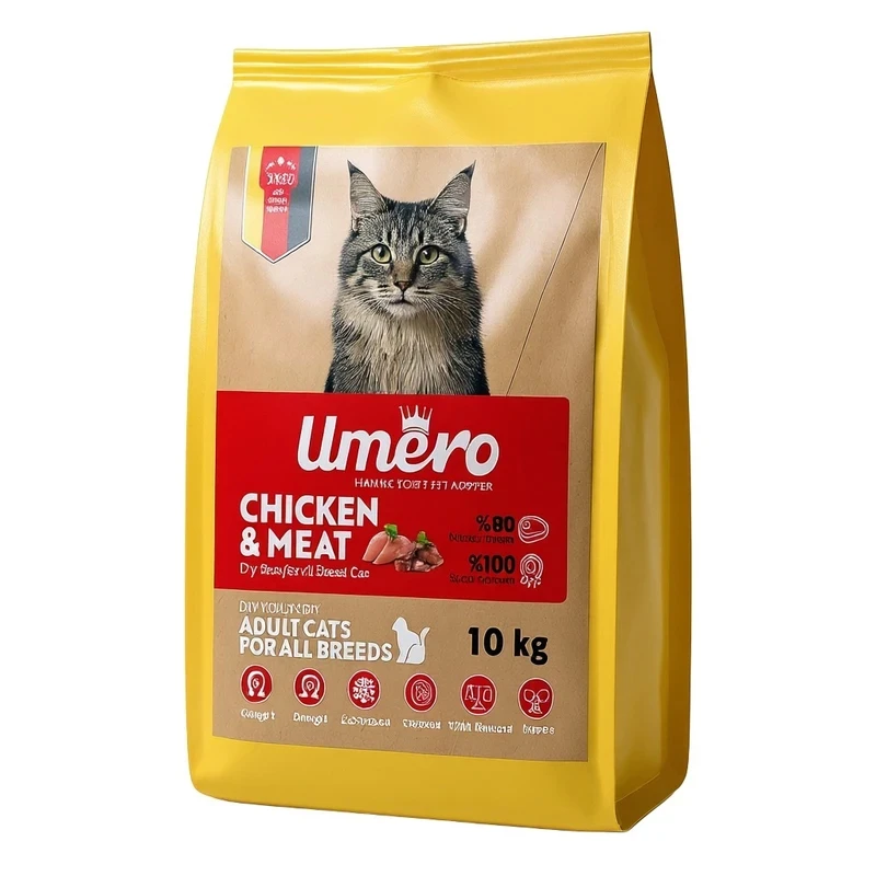 غذای خشک اومرو گربه بالغ سوپر پریمیوم با طعم گوشت ومرغ 10kg
