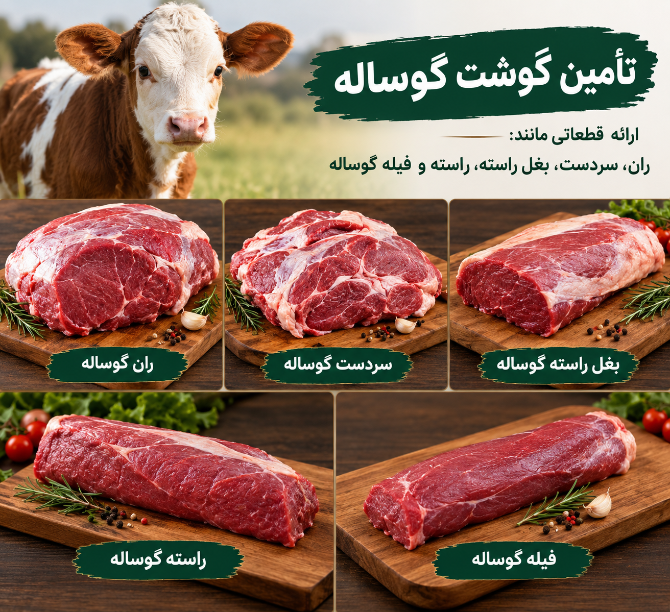 تأمین گوشت گوساله