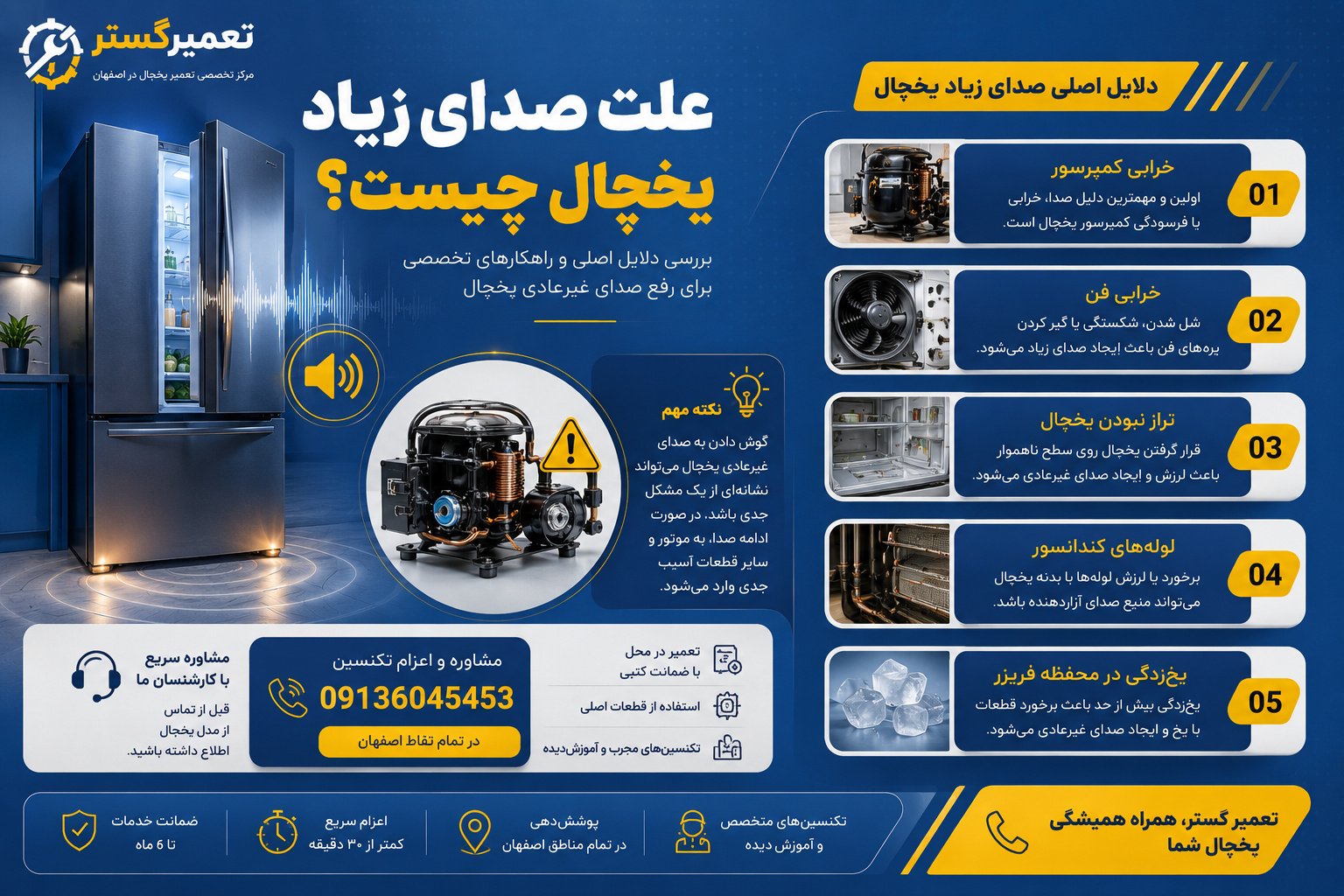 تعمیر یخچال در اصفهان