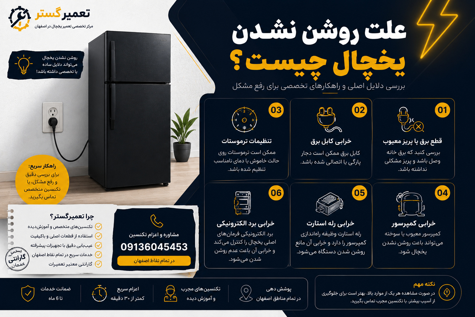 تعمیر یخچال در اصفهان