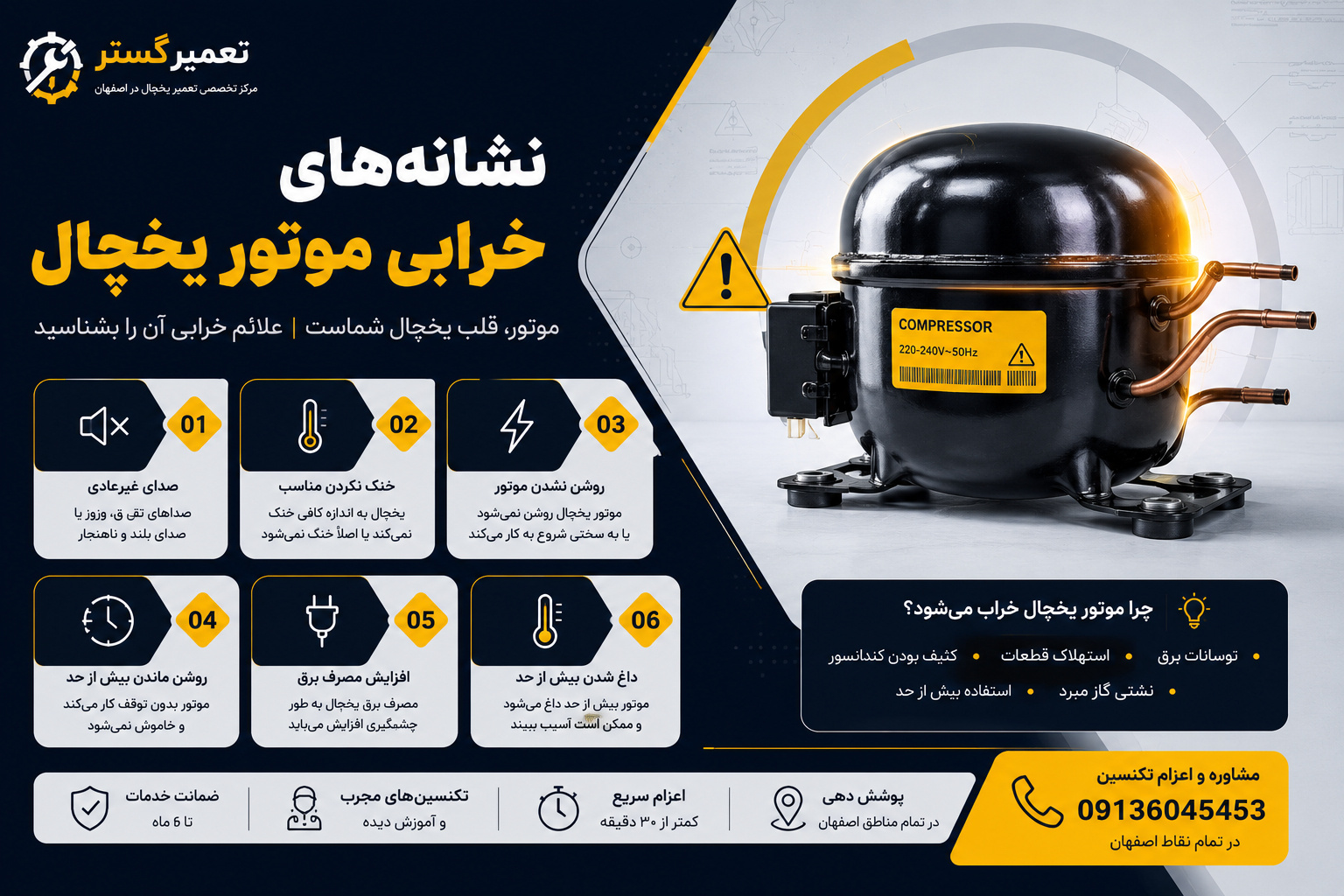 تعمیر یخچال در اصفهان