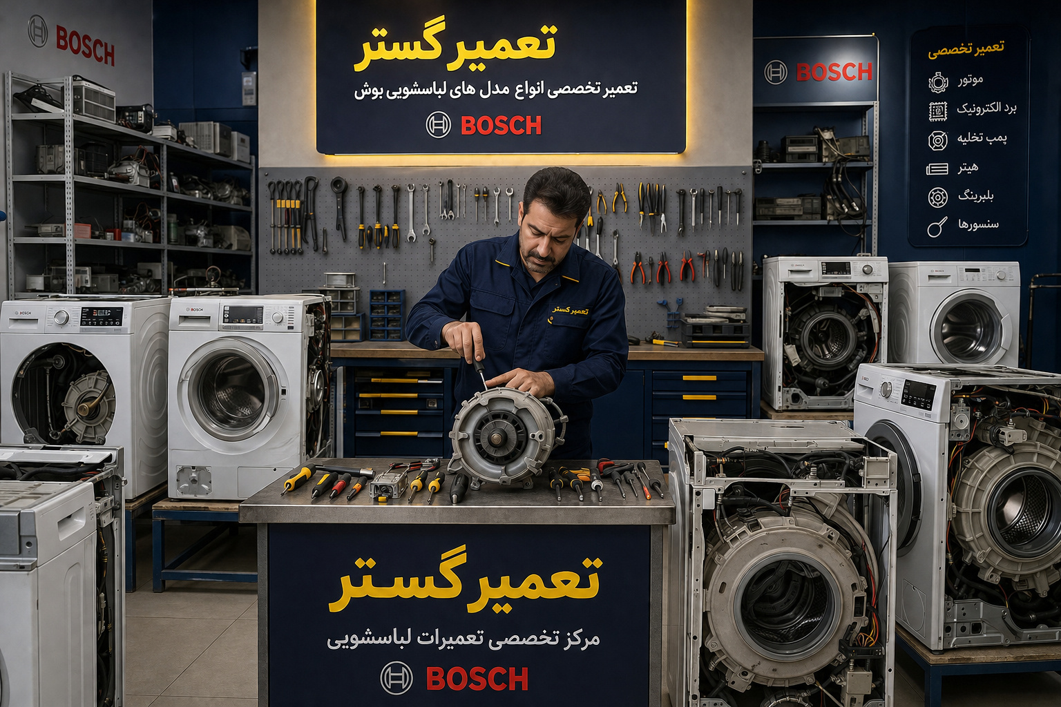 تعمیر انواع برند لباسشویی