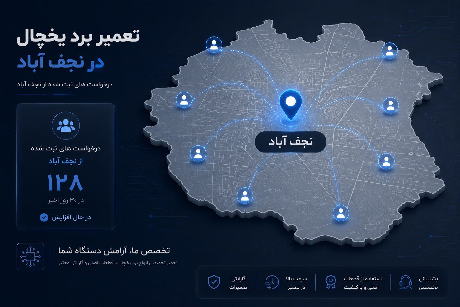 تعمیر برد یخچال در اصفهان