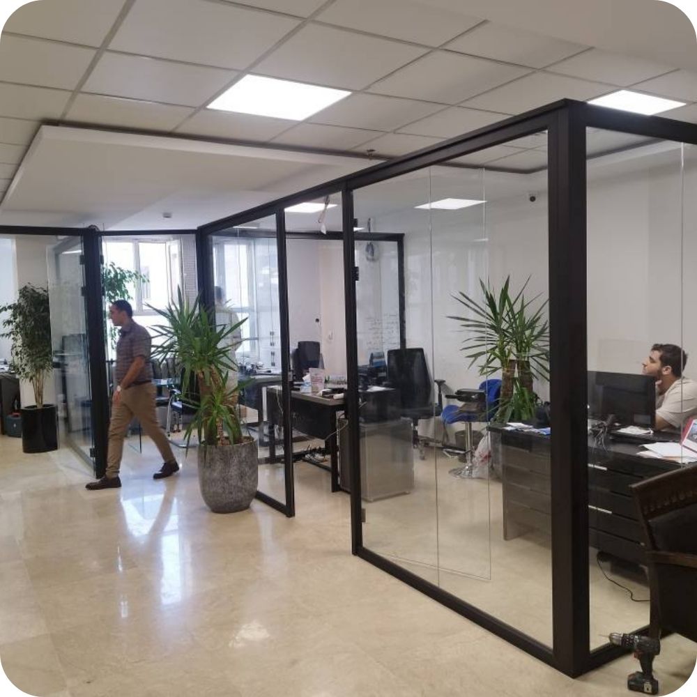 اجرای پارتیشن شیشه ای اداری در تهران