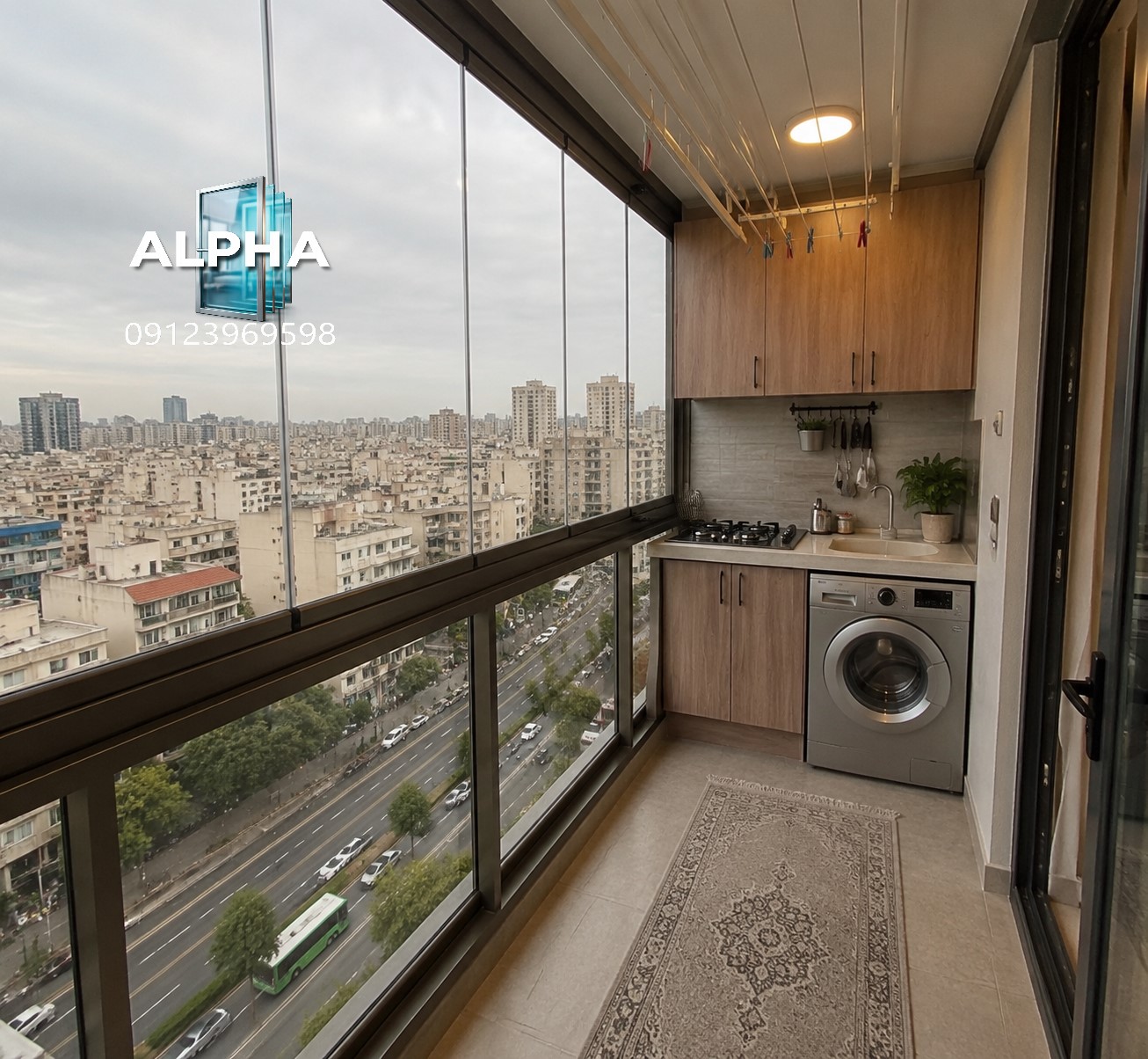 بالکن شیشه ای-تراس شیشه ای
