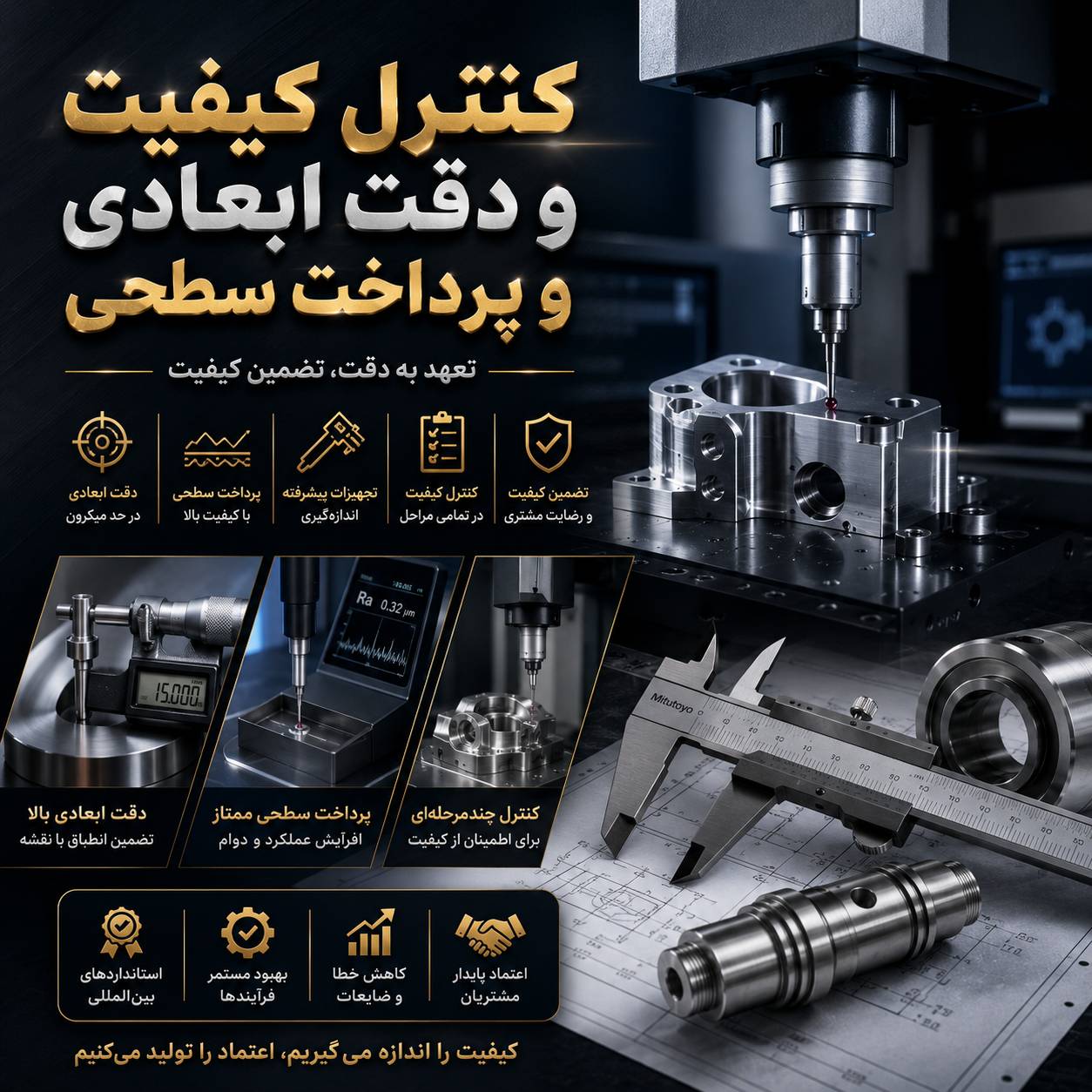 قالب سازی قطعات لاستیکی درتهران کنترل کیفیت، دقت ابعادی و پرداخت سطحی