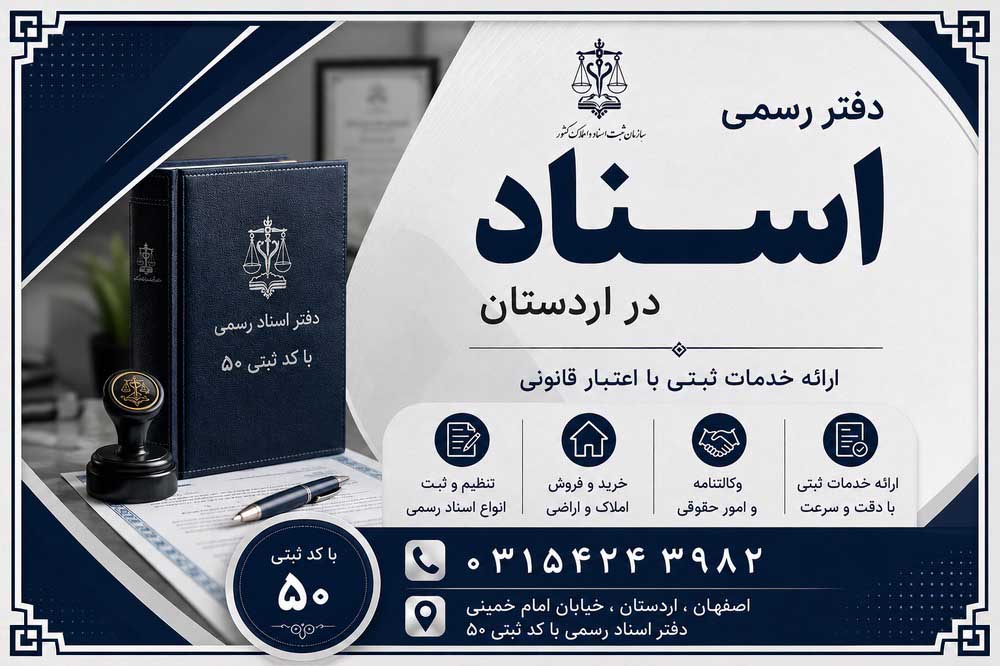 دفتر رسمی اسناد در اردستان