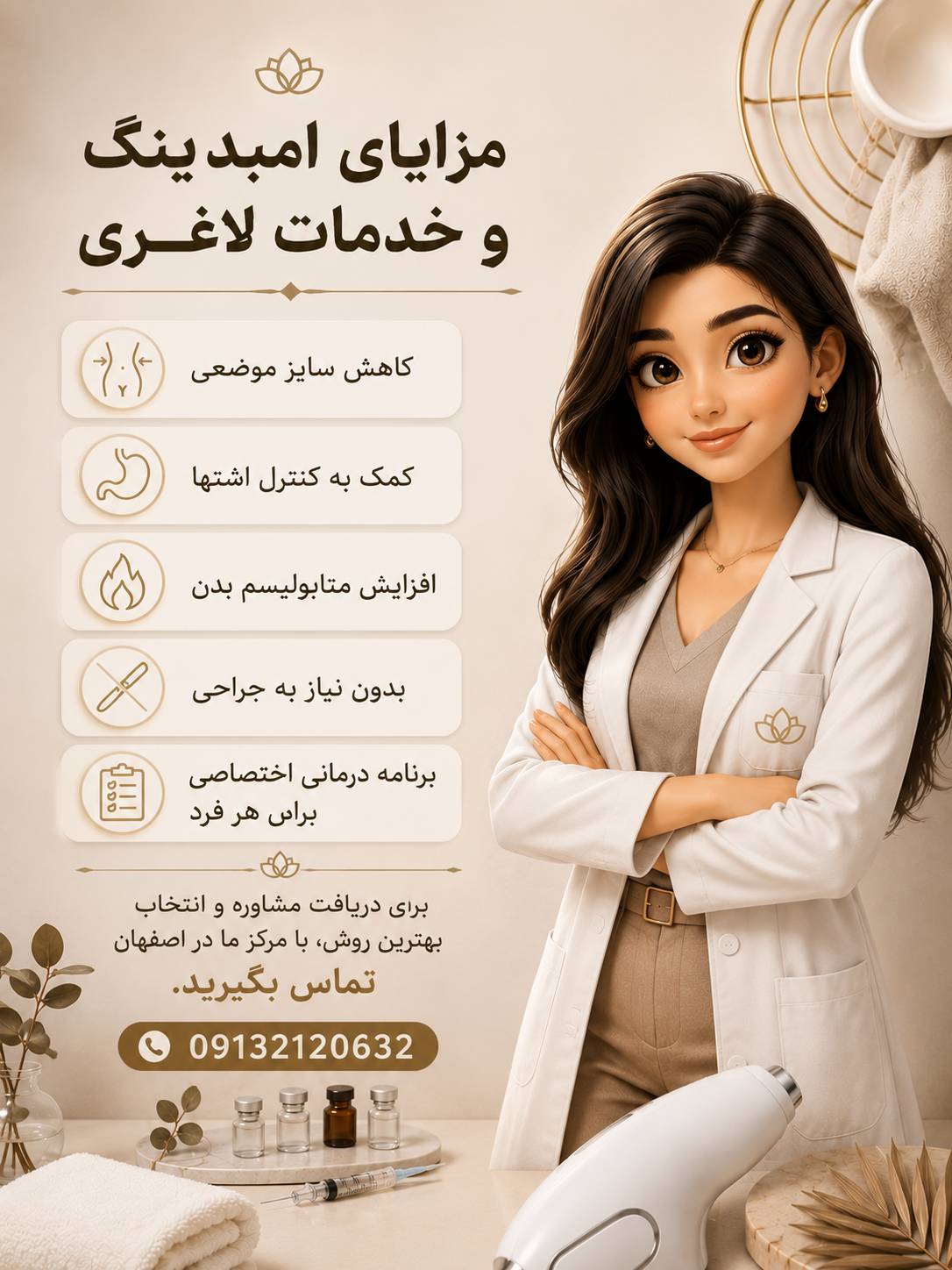 بهترین مرکز لاغری و امبدینگ اصفهان