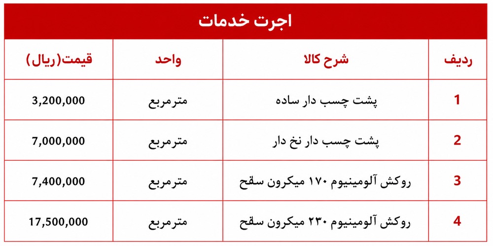 عایق الاستومری 09102349914