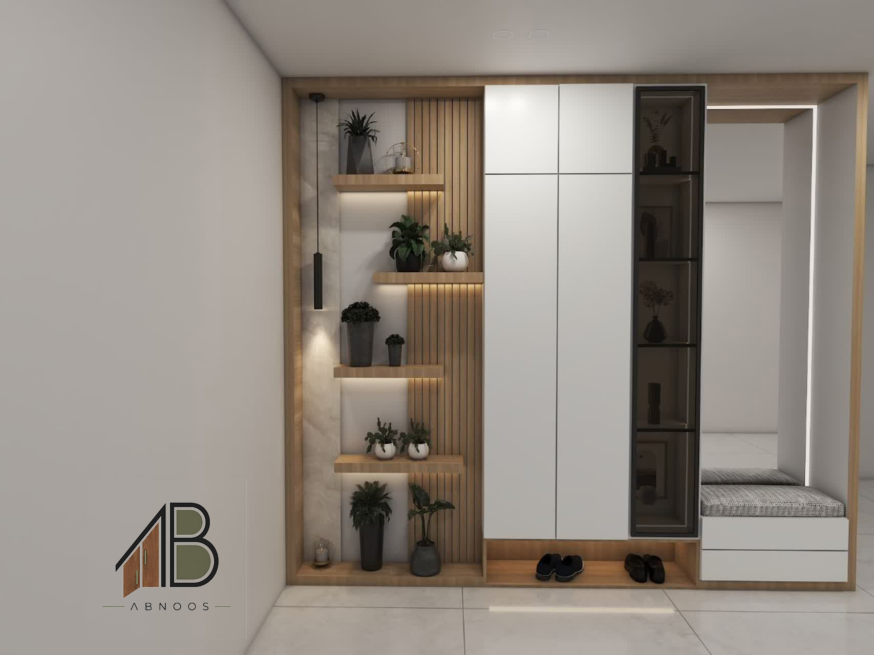 طراحی سفارشی کابینت آبنوس دکور