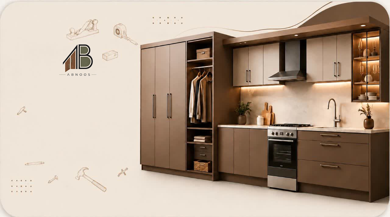 کابینت سفارشی، کمد دیواری و طراحی مدرن آشپزخانه آبنوس دکور