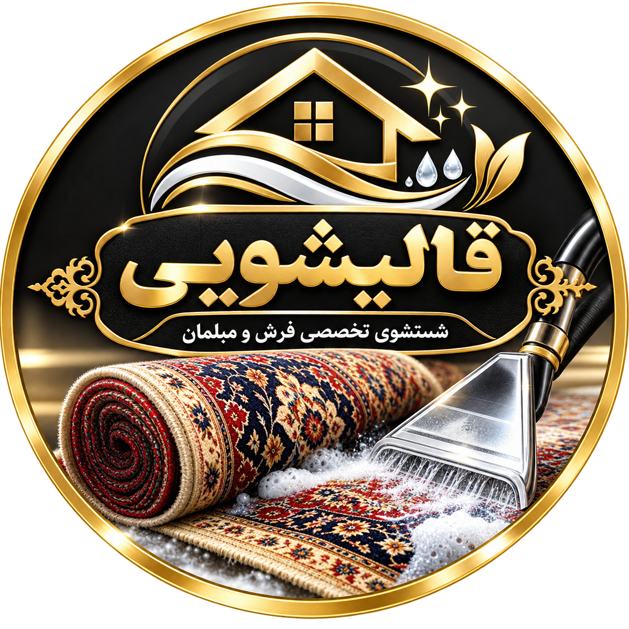 لوگوی آیین ممتاز، مرکز تخصصی قالیشویی سعادت آباد و شهرک غرب