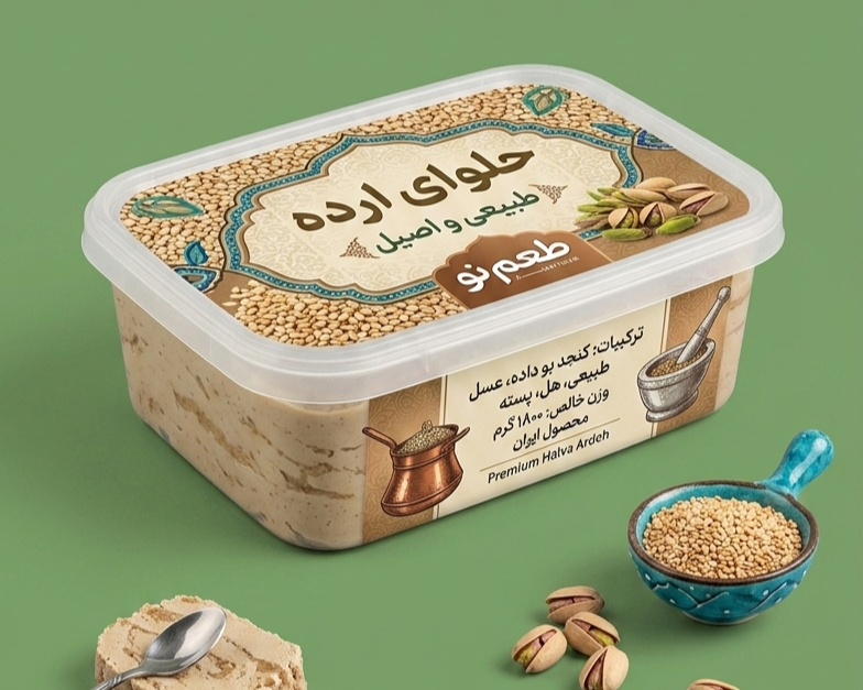 ظرف چهارگوش مناسب حلوا ارده و کره بادام زمینی
