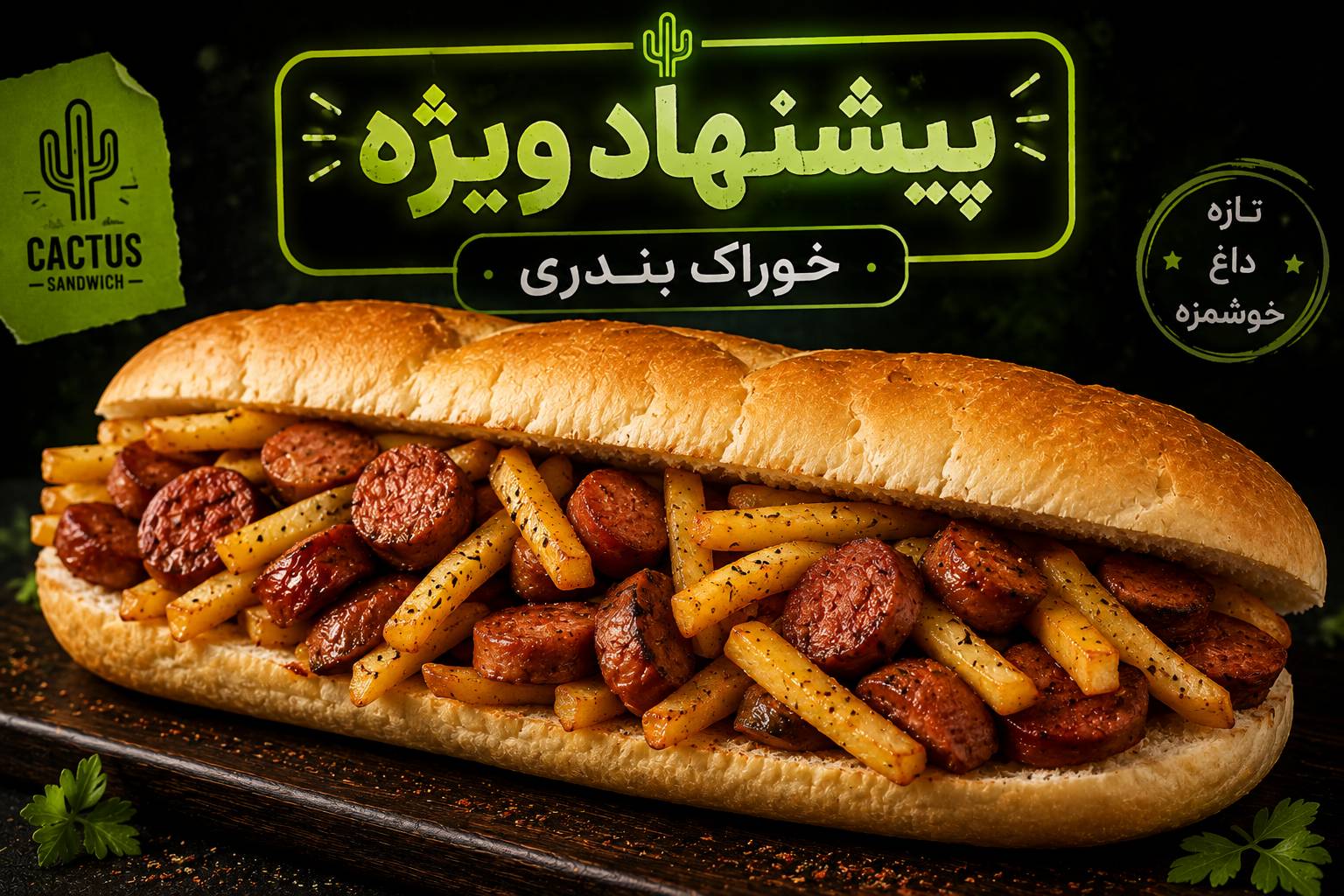 پیشنهاد ویژه ساندویچ کاکتوس
