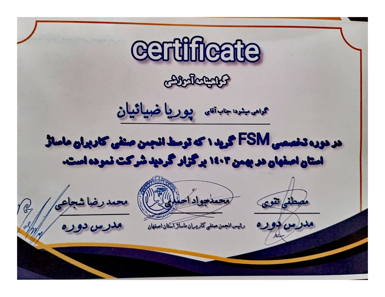 دوره تخصصی FSM گرید 1 Apex Massage