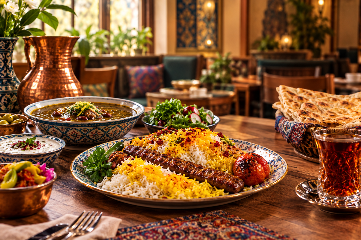 غذاهای اصیل ایرانی در رستوران سنتی ته چین مه چین