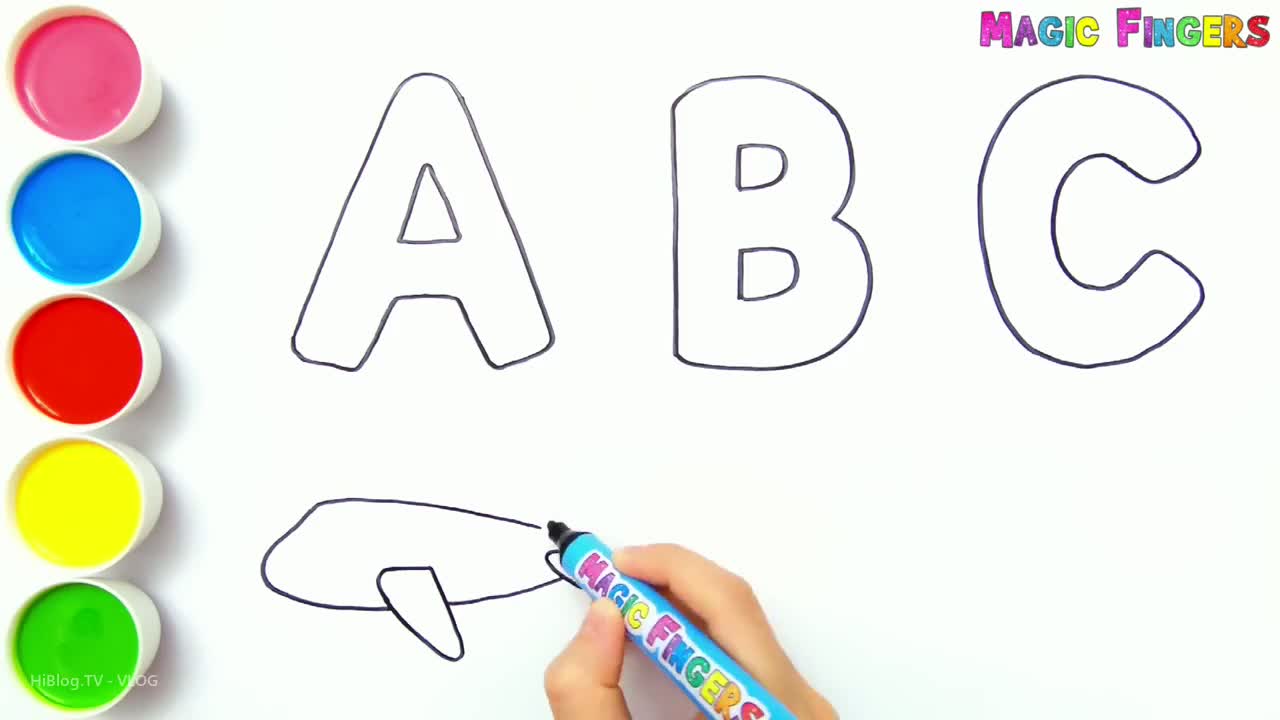 پوستر نقاشی و رنگ آمیزی اسباب بازی ABC برای کودکان و نوزادان...